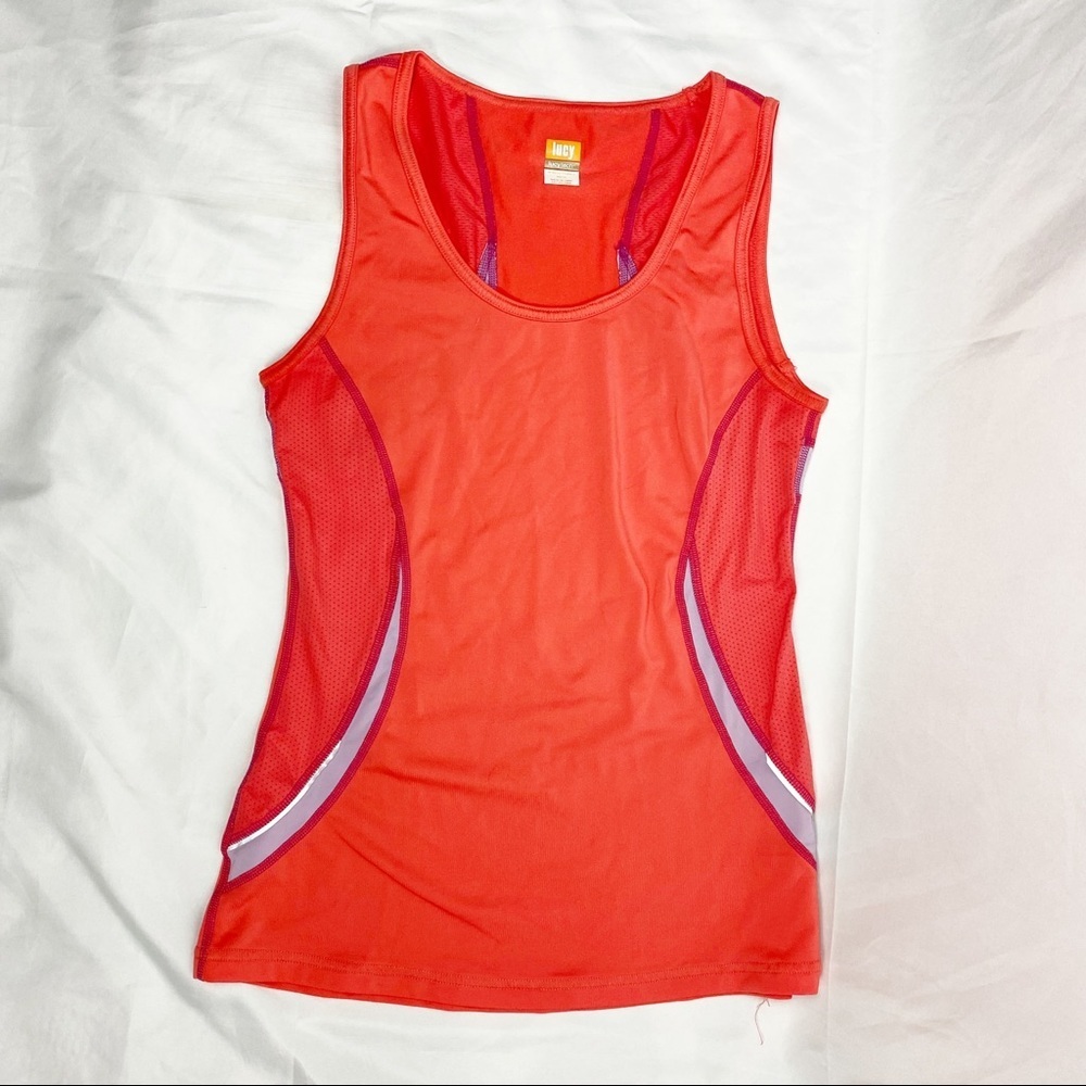 LUCY Coral Racerback Workout Tank XS